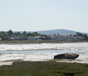 View back to ravenglass and a beached boat. You'll see this as you cross the railway bridge