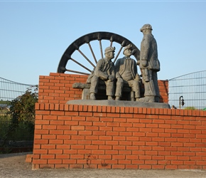 Coal Mine statue. This is on the right on the main road as you pass through Flimby
