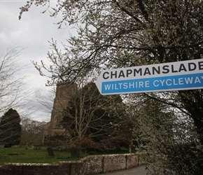 Wiltshire Cycleway Sign in Corsley