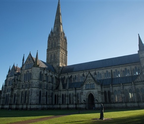 Salisbury Cathedral. Not quite on the Wiltshire Cycleway but worth the diversion